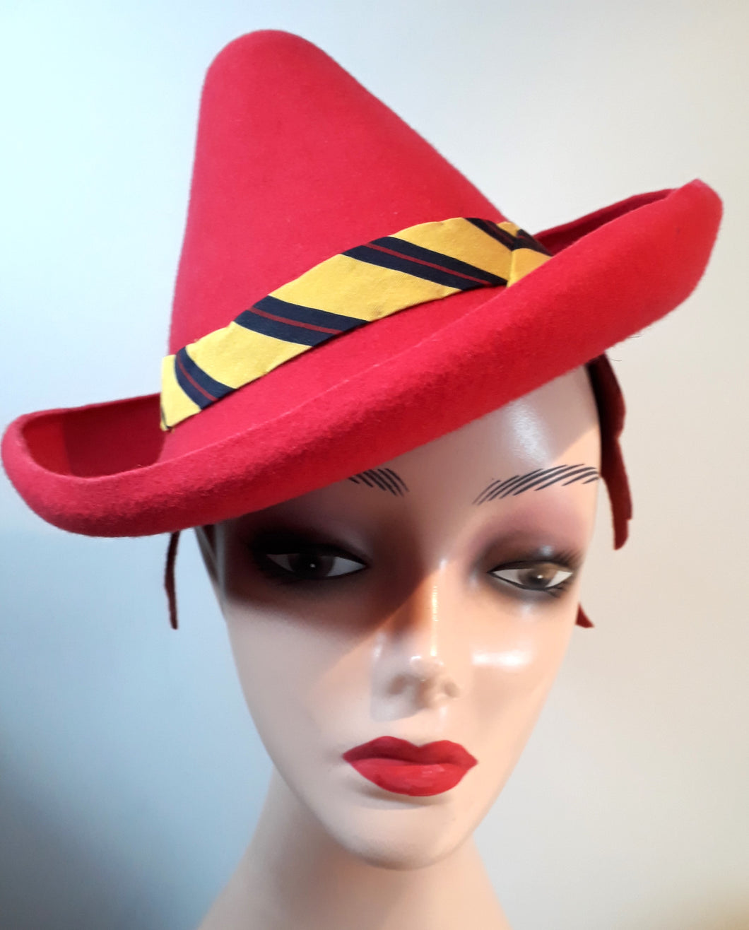 'Carnival' 1930's Inspired Hat Red