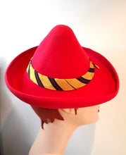 'Carnival' 1930's Inspired Hat Red