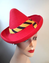 'Carnival' 1930's Inspired Hat Red